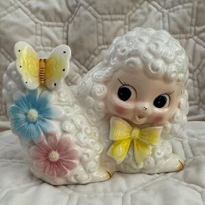 Vintage Ardco Baby Lamb with Bow tie Planter